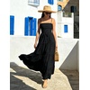 image:imageScarlet Darkness Long Skirts for Women Flowy Tiered Renaissance Maxi SkirtBlack