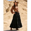 image:imageScarlet Darkness Long Skirts for Women Flowy Tiered Renaissance Maxi SkirtBlack