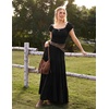 image:imageScarlet Darkness Long Skirts for Women Flowy Tiered Renaissance Maxi SkirtBlack