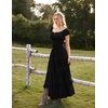image:imageScarlet Darkness Long Skirts for Women Flowy Tiered Renaissance Maxi SkirtBlack