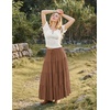 image:imageScarlet Darkness Long Skirts for Women Flowy Tiered Renaissance Maxi SkirtBrown