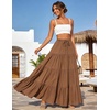 image:imageScarlet Darkness Long Skirts for Women Flowy Tiered Renaissance Maxi SkirtBrown