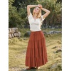 image:imageScarlet Darkness Long Skirts for Women Flowy Tiered Renaissance Maxi SkirtCaramel