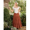 image:imageScarlet Darkness Long Skirts for Women Flowy Tiered Renaissance Maxi SkirtCaramel