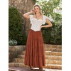 image:imageScarlet Darkness Long Skirts for Women Flowy Tiered Renaissance Maxi SkirtCaramel
