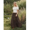 image:imageScarlet Darkness Long Skirts for Women Flowy Tiered Renaissance Maxi SkirtCoffee