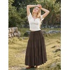 image:imageScarlet Darkness Long Skirts for Women Flowy Tiered Renaissance Maxi SkirtCoffee