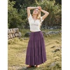 image:imageScarlet Darkness Long Skirts for Women Flowy Tiered Renaissance Maxi SkirtDeep Purple