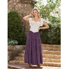 image:imageScarlet Darkness Long Skirts for Women Flowy Tiered Renaissance Maxi SkirtDeep Purple