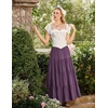 image:imageScarlet Darkness Long Skirts for Women Flowy Tiered Renaissance Maxi SkirtDeep Purple