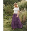 image:imageScarlet Darkness Long Skirts for Women Flowy Tiered Renaissance Maxi SkirtDeep Purple