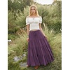 image:imageScarlet Darkness Long Skirts for Women Flowy Tiered Renaissance Maxi SkirtDeep Purple