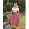 image:imageScarlet Darkness Long Skirts for Women Flowy Tiered Renaissance Maxi SkirtDusty Rose