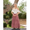 image:imageScarlet Darkness Long Skirts for Women Flowy Tiered Renaissance Maxi SkirtDusty Rose