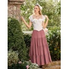image:imageScarlet Darkness Long Skirts for Women Flowy Tiered Renaissance Maxi SkirtDusty Rose