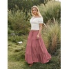 image:imageScarlet Darkness Long Skirts for Women Flowy Tiered Renaissance Maxi SkirtDusty Rose
