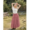 image:imageScarlet Darkness Long Skirts for Women Flowy Tiered Renaissance Maxi SkirtDusty Rose