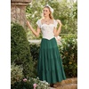 image:imageScarlet Darkness Long Skirts for Women Flowy Tiered Renaissance Maxi SkirtForest Green