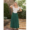 image:imageScarlet Darkness Long Skirts for Women Flowy Tiered Renaissance Maxi SkirtForest Green
