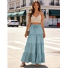 image:imageScarlet Darkness Long Skirts for Women Flowy Tiered Renaissance Maxi SkirtLight Blue