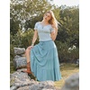 image:imageScarlet Darkness Long Skirts for Women Flowy Tiered Renaissance Maxi SkirtLight Blue