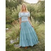 image:imageScarlet Darkness Long Skirts for Women Flowy Tiered Renaissance Maxi SkirtLight Blue
