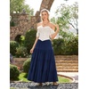 image:imageScarlet Darkness Long Skirts for Women Flowy Tiered Renaissance Maxi SkirtNavy Blue