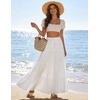 image:imageScarlet Darkness Long Skirts for Women Flowy Tiered Renaissance Maxi SkirtWhite