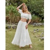 image:imageScarlet Darkness Long Skirts for Women Flowy Tiered Renaissance Maxi SkirtWhite