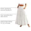 image:imageScarlet Darkness Long Skirts for Women Flowy Tiered Renaissance Maxi SkirtWhite