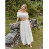 image:imageScarlet Darkness Long Skirts for Women Flowy Tiered Renaissance Maxi SkirtWhite