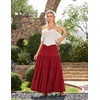 image:imageScarlet Darkness Long Skirts for Women Flowy Tiered Renaissance Maxi SkirtWine