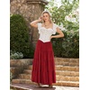 image:imageScarlet Darkness Long Skirts for Women Flowy Tiered Renaissance Maxi SkirtWine