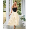 image:imageScarlet Darkness Long Skirts for Women Ruffled Flowy Renaissance Maxi SkirtApricot