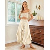 image:imageScarlet Darkness Long Skirts for Women Ruffled Flowy Renaissance Maxi SkirtApricot