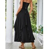 image:imageScarlet Darkness Long Skirts for Women Ruffled Flowy Renaissance Maxi SkirtBlack