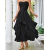 image:imageScarlet Darkness Long Skirts for Women Ruffled Flowy Renaissance Maxi SkirtBlack