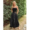 image:imageScarlet Darkness Long Skirts for Women Ruffled Flowy Renaissance Maxi SkirtBlack