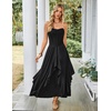 image:imageScarlet Darkness Long Skirts for Women Ruffled Flowy Renaissance Maxi SkirtBlack