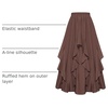 image:imageScarlet Darkness Long Skirts for Women Ruffled Flowy Renaissance Maxi SkirtBrown
