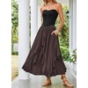 image:imageScarlet Darkness Long Skirts for Women Ruffled Flowy Renaissance Maxi SkirtDark Brown