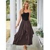 image:imageScarlet Darkness Long Skirts for Women Ruffled Flowy Renaissance Maxi SkirtDark Brown