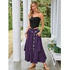 image:imageScarlet Darkness Long Skirts for Women Ruffled Flowy Renaissance Maxi SkirtDeep Purple
