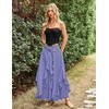 image:imageScarlet Darkness Long Skirts for Women Ruffled Flowy Renaissance Maxi SkirtDusted Peri