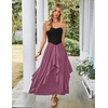 image:imageScarlet Darkness Long Skirts for Women Ruffled Flowy Renaissance Maxi SkirtDusty Plum