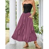 image:imageScarlet Darkness Long Skirts for Women Ruffled Flowy Renaissance Maxi SkirtDusty Plum