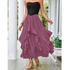image:imageScarlet Darkness Long Skirts for Women Ruffled Flowy Renaissance Maxi SkirtDusty Plum