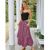 image:imageScarlet Darkness Long Skirts for Women Ruffled Flowy Renaissance Maxi SkirtDusty Plum