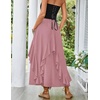 image:imageScarlet Darkness Long Skirts for Women Ruffled Flowy Renaissance Maxi SkirtDusty Rose