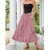 image:imageScarlet Darkness Long Skirts for Women Ruffled Flowy Renaissance Maxi SkirtDusty Rose